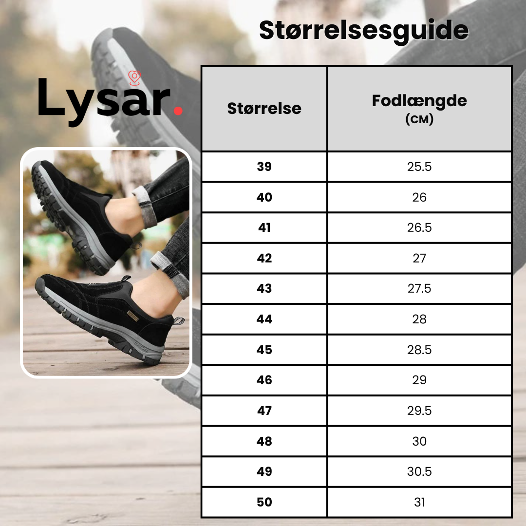 Lars™ - Ortopædiske Vandresko med Svangstøtte